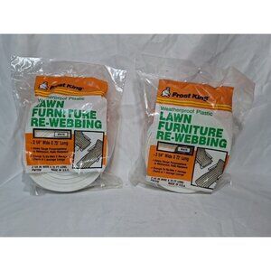 2 Frost King Lawn Furniture Re-Webbing 2 1/4" Wide 72 Ft Long USA-White/Gray